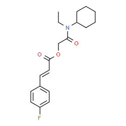 ChemSpider 2D Image | 2-[Cyclohexyl(ethyl)amino]-2-oxoethyl (2E)-3-(4-fluorophenyl)acrylate | C19H24FNO3