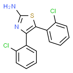ChemSpider 2D Image | 4,5-Bis(2-chlorophenyl)thiazol-2-amine | C15H10Cl2N2S