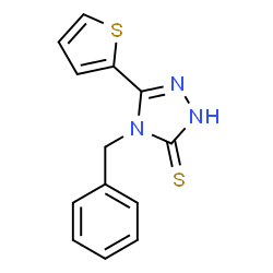 ChemSpider 2D Image | 4-Benzyl-5-thiophen-2-yl-4H-[1,2,4]triazole-3-thiol | C13H11N3S2