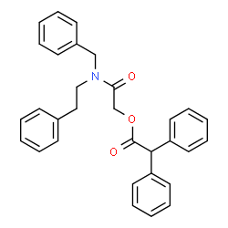 ChemSpider 2D Image | 2-[Benzyl(2-phenylethyl)amino]-2-oxoethyl diphenylacetate | C31H29NO3