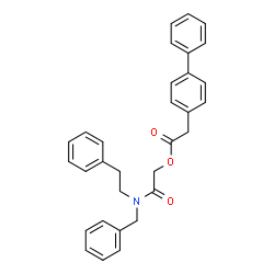 ChemSpider 2D Image | 2-[Benzyl(2-phenylethyl)amino]-2-oxoethyl 4-biphenylylacetate | C31H29NO3