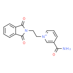 ChemSpider 2D Image | 3-Carbamoyl-1-[2-(1,3-dioxo-1,3-dihydro-2H-isoindol-2-yl)ethyl]pyridinium | C16H14N3O3