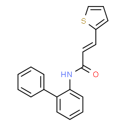 ChemSpider 2D Image | (2E)-N-(2-Biphenylyl)-3-(2-thienyl)acrylamide | C19H15NOS