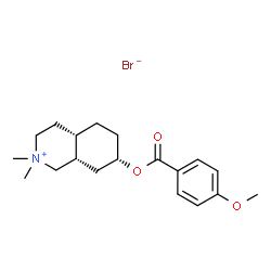 ChemSpider 2D Image | (4aS,7S,8aS)-7-[(4-Methoxybenzoyl)oxy]-2,2-dimethyldecahydroisoquinolinium bromide | C19H28BrNO3