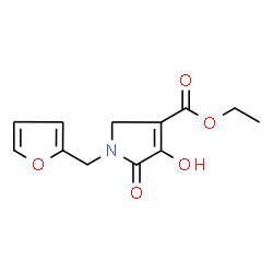ChemSpider 2D Image | Ethyl 1-(2-furylmethyl)-4-hydroxy-5-oxo-2,5-dihydro-1H-pyrrole-3-carboxylate | C12H13NO5