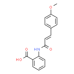 ChemSpider 2D Image | 2-[[3-(4-methoxyphenyl)-1-oxoprop-2-enyl]amino]benzoic acid | C17H15NO4