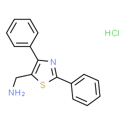 ChemSpider 2D Image | (2,4-diphenyl-1,3-thiazol-5-yl)methylamine hydrochloride | C16H15ClN2S