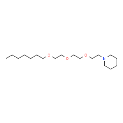 ChemSpider 2D Image | 1-(2-{2-[2-(Heptyloxy)ethoxy]ethoxy}ethyl)piperidine | C18H37NO3