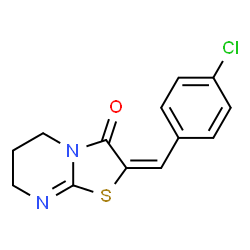 ChemSpider 2D Image | (2E)-2-(4-Chlorobenzylidene)-6,7-dihydro-5H-[1,3]thiazolo[3,2-a]pyrimidin-3(2H)-one | C13H11ClN2OS