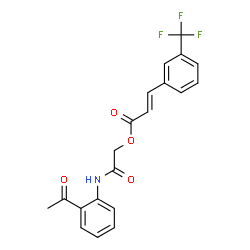 ChemSpider 2D Image | 2-[(2-Acetylphenyl)amino]-2-oxoethyl (2E)-3-[3-(trifluoromethyl)phenyl]acrylate | C20H16F3NO4