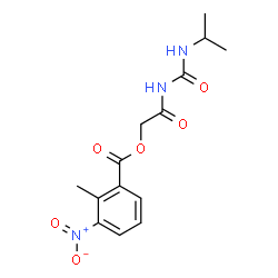 ChemSpider 2D Image | 2-[(Isopropylcarbamoyl)amino]-2-oxoethyl 2-methyl-3-nitrobenzoate | C14H17N3O6