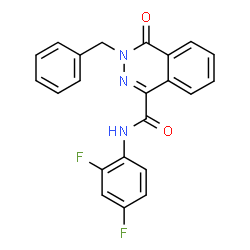ChemSpider 2D Image | 3-Benzyl-N-(2,4-difluorophenyl)-4-oxo-3,4-dihydro-1-phthalazinecarboxamide | C22H15F2N3O2