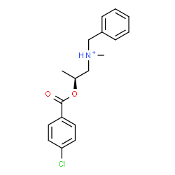 ChemSpider 2D Image | (2S)-N-Benzyl-2-[(4-chlorobenzoyl)oxy]-N-methyl-1-propanaminium | C18H21ClNO2
