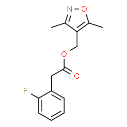 ChemSpider 2D Image | (3,5-Dimethyl-1,2-oxazol-4-yl)methyl (2-fluorophenyl)acetate | C14H14FNO3