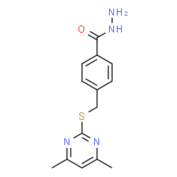 ChemSpider 2D Image | 4-{[(4,6-Dimethyl-2-pyrimidinyl)sulfanyl]methyl}benzohydrazide | C14H16N4OS