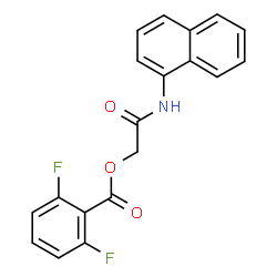 ChemSpider 2D Image | 2-(1-Naphthylamino)-2-oxoethyl 2,6-difluorobenzoate | C19H13F2NO3