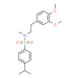 ChemSpider 2D Image | N-[2-(3,4-Dimethoxyphenyl)ethyl]-4-isopropyl-N-methylbenzenesulfonamide | C20H27NO4S