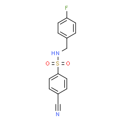 ChemSpider 2D Image | 4-Cyano-N-(4-fluorobenzyl)benzenesulfonamide | C14H11FN2O2S