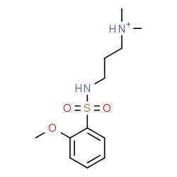 ChemSpider 2D Image | 3-{[(2-Methoxyphenyl)sulfonyl]amino}-N,N-dimethyl-1-propanaminium | C12H21N2O3S