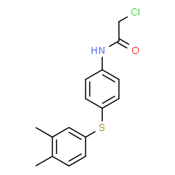 ChemSpider 2D Image | 2-chloro-N-[4-[(3,4-dimethylphenyl)thio]phenyl]acetamide | C16H16ClNOS