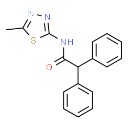 ChemSpider 2D Image | N-(5-Methyl-1,3,4-thiadiazol-2-yl)-2,2-diphenylacetamide | C17H15N3OS