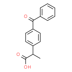 ChemSpider 2D Image | 2-(4-Benzoylphenyl)propanoic acid | C16H14O3