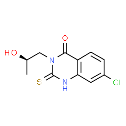 ChemSpider 2D Image | 7-Chloro-3-[(2R)-2-hydroxypropyl]-2-thioxo-2,3-dihydro-4(1H)-quinazolinone | C11H11ClN2O2S