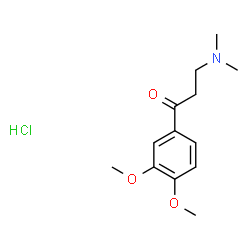 ChemSpider 2D Image | 1-(3,4-Dimethoxyphenyl)-3-(dimethylamino)-1-propanone hydrochloride (1:1) | C13H20ClNO3