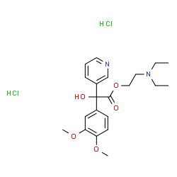 ChemSpider 2D Image | 2-(Diethylamino)ethyl (3,4-dimethoxyphenyl)(hydroxy)3-pyridinylacetate dihydrochloride | C21H30Cl2N2O5