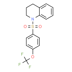 ChemSpider 2D Image | 1-{[4-(Trifluoromethoxy)phenyl]sulfonyl}-1,2,3,4-tetrahydroquinoline | C16H14F3NO3S