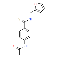 ChemSpider 2D Image | N-{4-[(2-Furylmethyl)carbamothioyl]phenyl}acetamide | C14H14N2O2S
