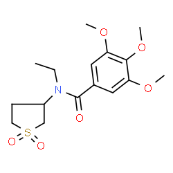 ChemSpider 2D Image | N-(1,1-Dioxidotetrahydro-3-thiophenyl)-N-ethyl-3,4,5-trimethoxybenzamide | C16H23NO6S