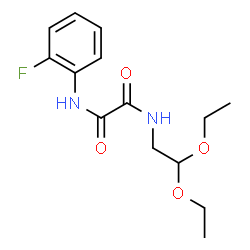 ChemSpider 2D Image | N-(2,2-Diethoxyethyl)-N'-(2-fluorophenyl)ethanediamide | C14H19FN2O4