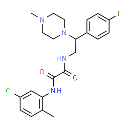 ChemSpider 2D Image | N-(5-Chloro-2-methylphenyl)-N'-[2-(4-fluorophenyl)-2-(4-methyl-1-piperazinyl)ethyl]ethanediamide | C22H26ClFN4O2