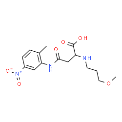 ChemSpider 2D Image | N~2~-(3-Methoxypropyl)-N-(2-methyl-5-nitrophenyl)asparagine | C15H21N3O6