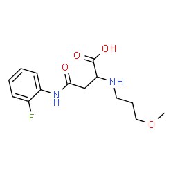 ChemSpider 2D Image | N-(2-Fluorophenyl)-N~2~-(3-methoxypropyl)asparagine | C14H19FN2O4