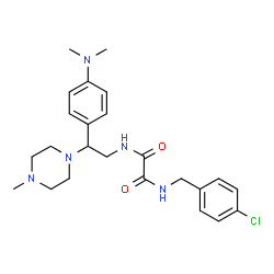 ChemSpider 2D Image | N-(4-Chlorobenzyl)-N'-{2-[4-(dimethylamino)phenyl]-2-(4-methyl-1-piperazinyl)ethyl}ethanediamide | C24H32ClN5O2