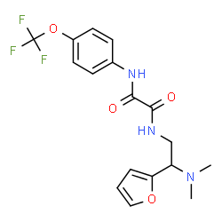 ChemSpider 2D Image | N-[2-(Dimethylamino)-2-(2-furyl)ethyl]-N'-[4-(trifluoromethoxy)phenyl]ethanediamide | C17H18F3N3O4