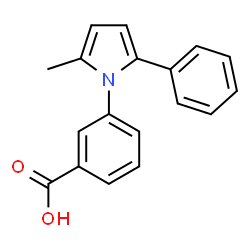 ChemSpider 2D Image | 3-(2-Methyl-5-phenyl-1H-pyrrol-1-yl)benzoic acid | C18H15NO2