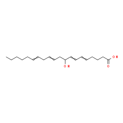 ChemSpider 2D Image | 9-Hydroxy-5,7,11,14-icosatetraenoic acid | C20H32O3
