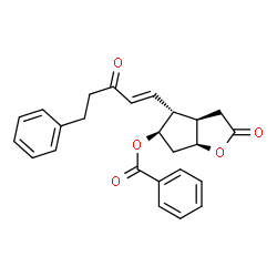 ChemSpider 2D Image | (3aR,4R,5R,6aS)-2-Oxo-4-((E)-3-oxo-5-phenylpent-1-en-1-yl)hexahydro-2H-cyclopenta[b]furan-5-yl benzoate | C25H24O5