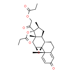 ChemSpider 2D Image | Betamethasone 9,11-Epoxide 17,21-Dipropionate | C28H36O7