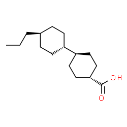 ChemSpider 2D Image | (1r,1's,4r,4'S)-4'-Propyl-1,1'-bi(cyclohexyl)-4-carboxylic acid | C16H28O2