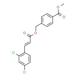 ChemSpider 2D Image | Methyl 4-({[(2E)-3-(2,4-dichlorophenyl)-2-propenoyl]oxy}methyl)benzoate | C18H14Cl2O4