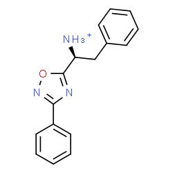 ChemSpider 2D Image | (1S)-2-Phenyl-1-(3-phenyl-1,2,4-oxadiazol-5-yl)ethanaminium | C16H16N3O