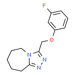 ChemSpider 2D Image | 3-[(3-Fluorophenoxy)methyl]-6,7,8,9-tetrahydro-5H-[1,2,4]triazolo[4,3-a]azepine | C14H16FN3O