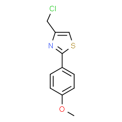 ChemSpider 2D Image | 4-(Chloromethyl)-2-(4-methoxyphenyl)-1,3-thiazole | C11H10ClNOS