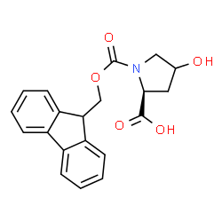 ChemSpider 2D Image | 1-[(9H-Fluoren-9-ylmethoxy)carbonyl]-4-hydroxy-L-proline | C20H19NO5