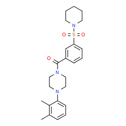 ChemSpider 2D Image | [4-(2,3-Dimethylphenyl)-1-piperazinyl][3-(1-piperidinylsulfonyl)phenyl]methanone | C24H31N3O3S