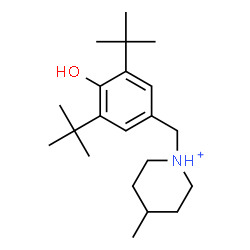 ChemSpider 2D Image | 1-[4-Hydroxy-3,5-bis(2-methyl-2-propanyl)benzyl]-4-methylpiperidinium | C21H36NO